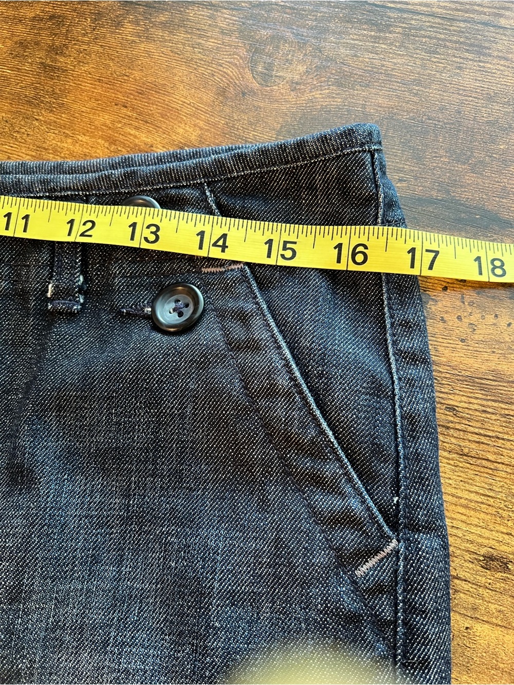 Gap 1969 Limited Edition Dark Wash Denim Skirt Size 10 Button Detail - Picture 7 of 9